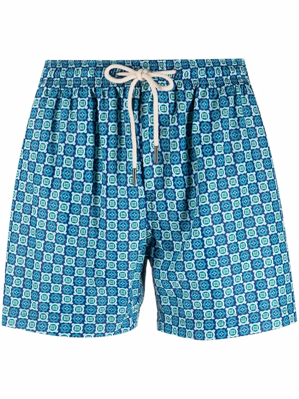 peninsula swimwear short de bain à imprimé géométrique - bleu