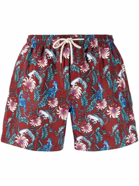 PENINSULA SWIMWEAR floral-print drawstring-waist swim shorts
