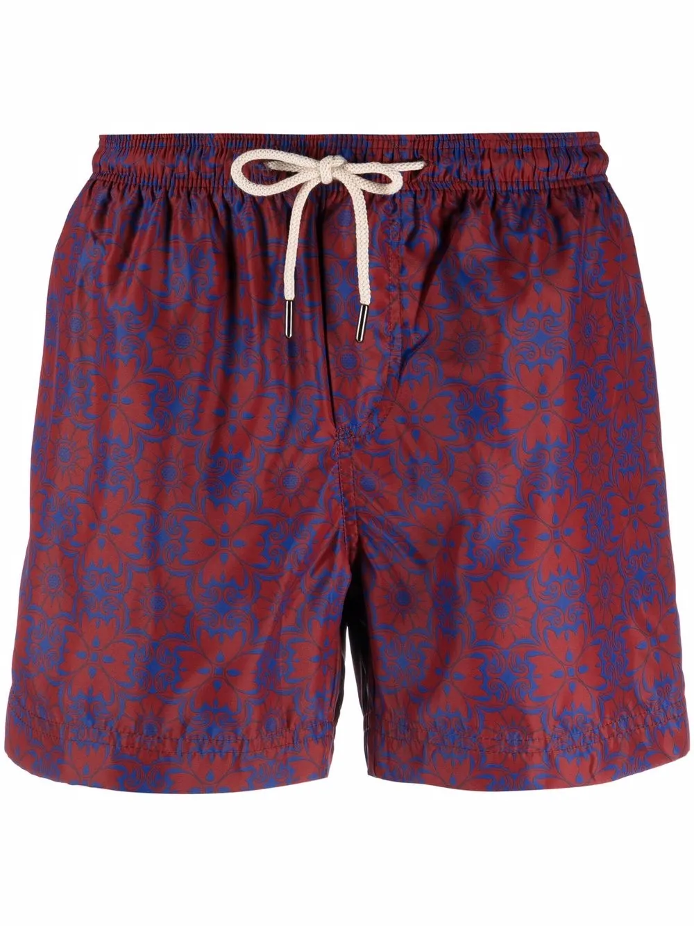 

PENINSULA SWIMWEAR shorts de playa con motivo geométrico - Rojo