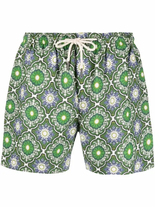 Short de bain à imprimé abstrait - PENINSULA SWIMWEAR - Modalova