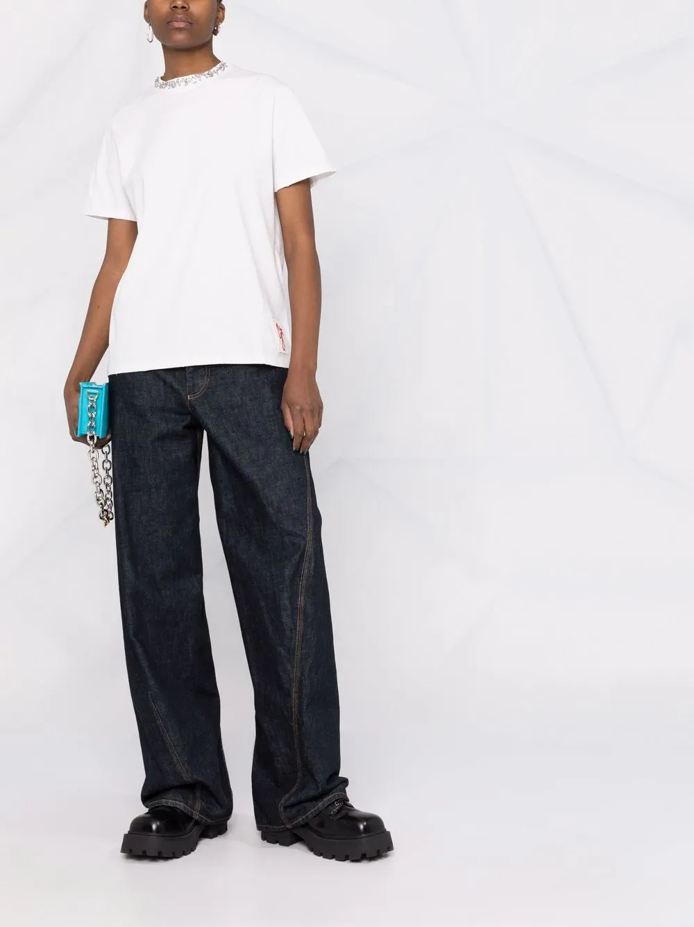 Golden Goose T-shirt verfraaid met kristallen - Wit