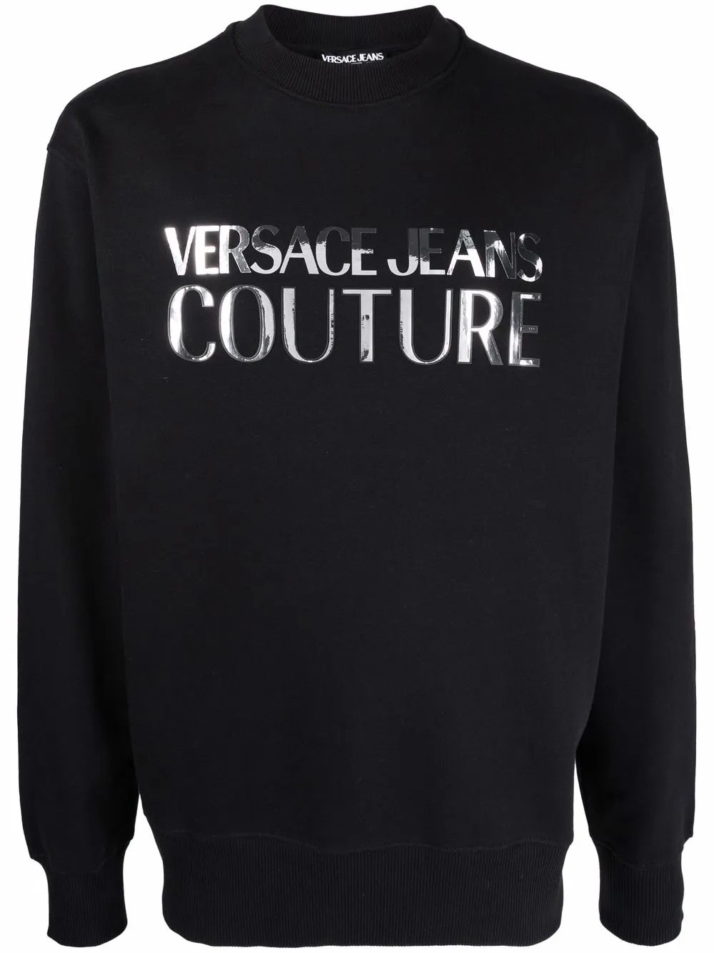 

Versace Jeans Couture sudadera con logo metalizado - Negro