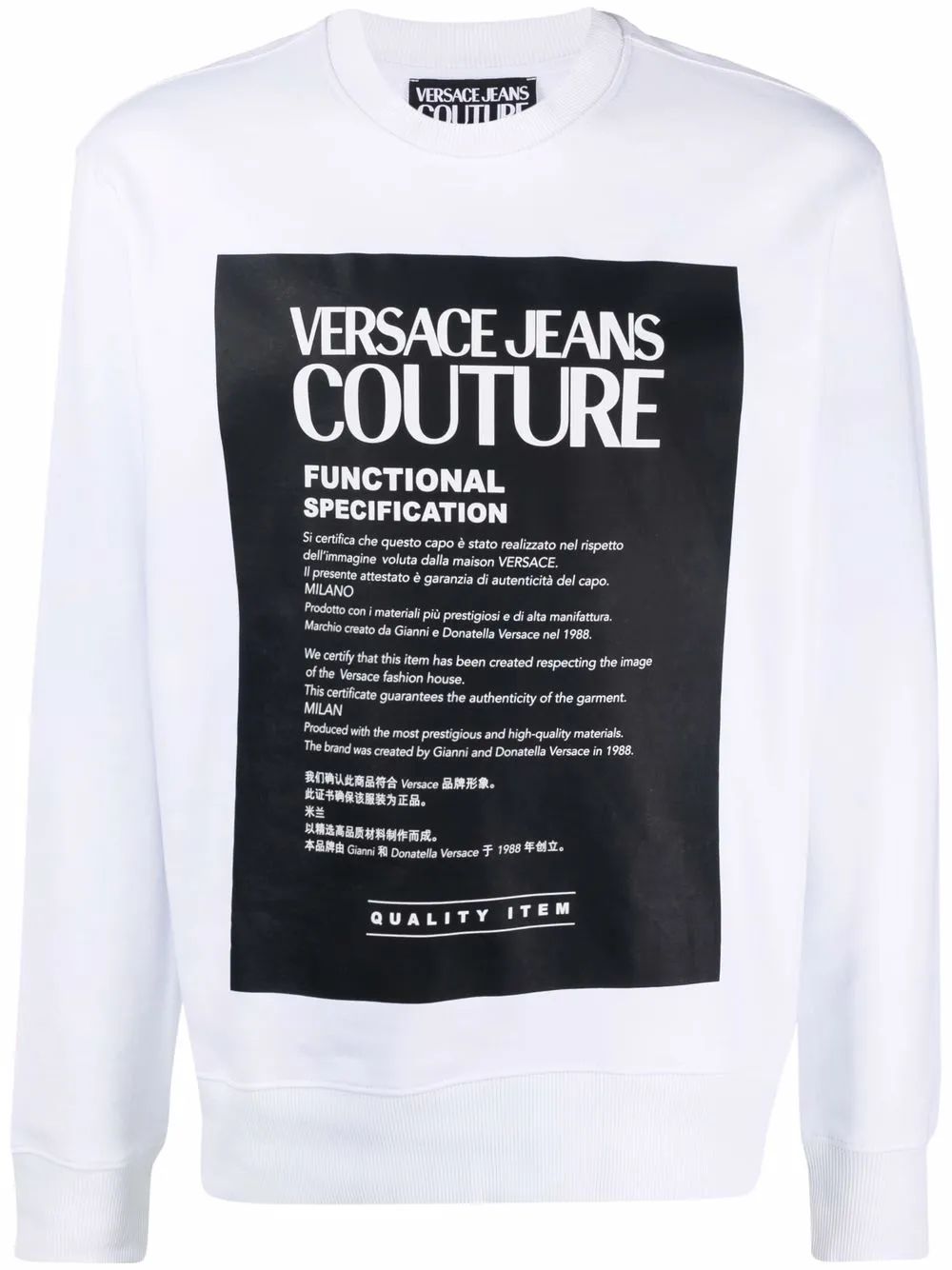 

Versace Jeans Couture logo-print cotton sweatshirt - White