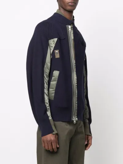panelled zip-up jacket | sacai | Eraldo.com