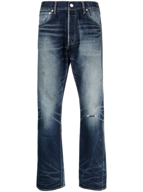 visvim distressed straight-leg jeans