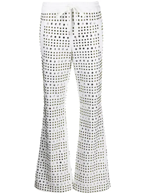 Pantalon évasé à ornements en cristal - Marni - Modalova
