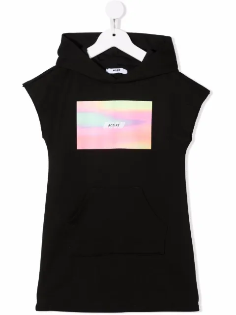 MSGM Kids hooded T-shirt dress