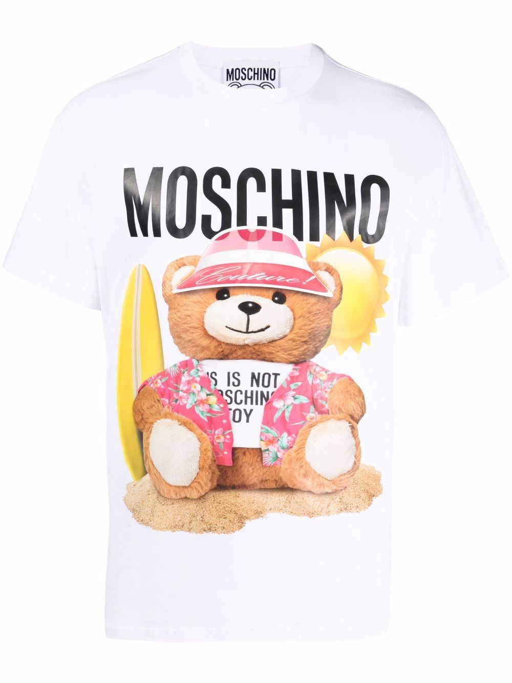 фото Moschino футболка с принтом teddy bear