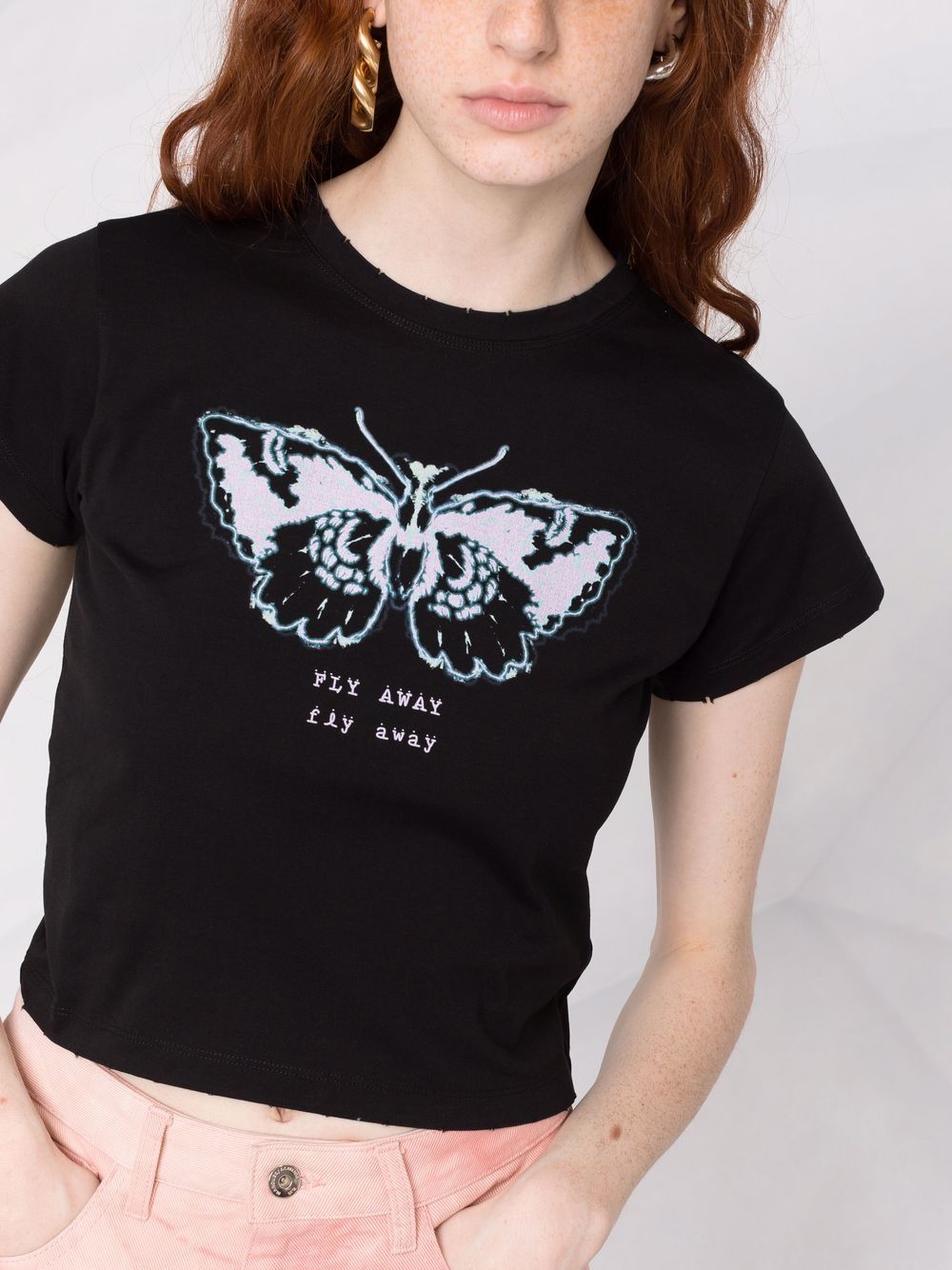 фото Red valentino butterfly-print t-shirt