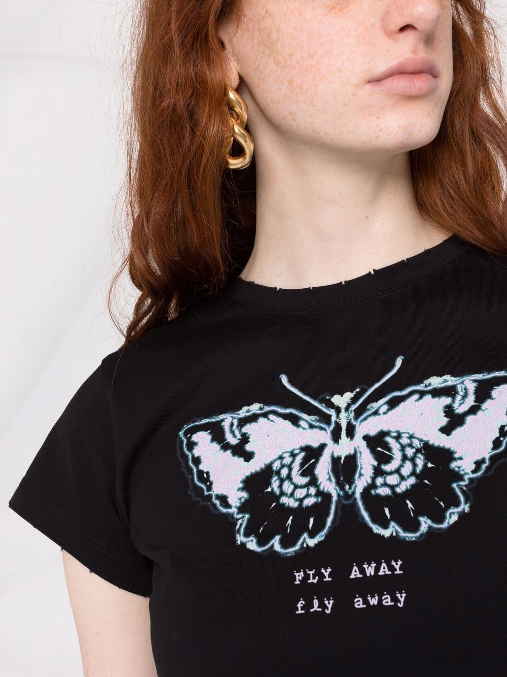 фото Red valentino butterfly-print t-shirt