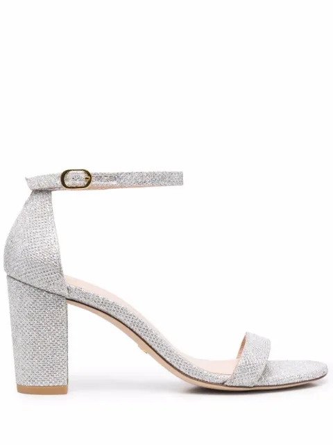 Stuart Weitzman sandales NearlyNude 70 mm à paillettes 