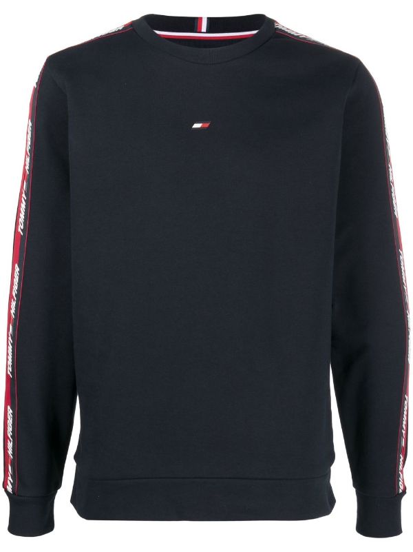 tommy hilfiger logo stripe sweatshirt