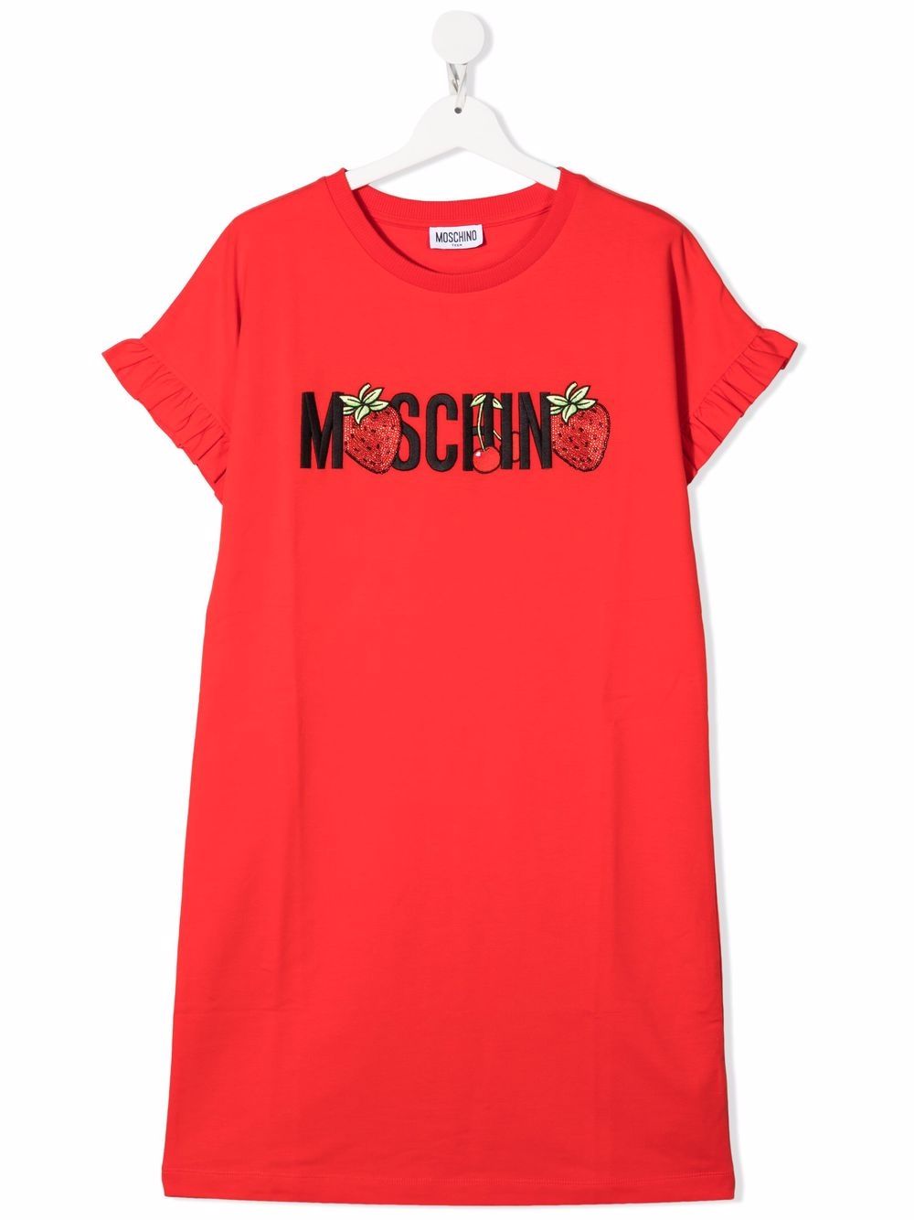 фото Moschino kids платье-футболка с логотипом