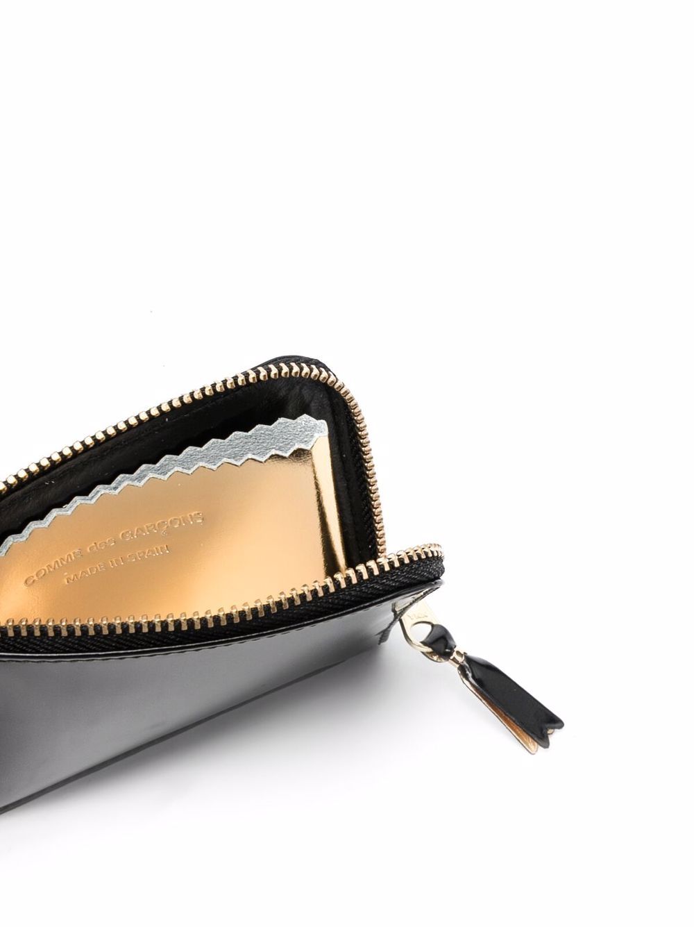 фото Comme des garçons wallet glossy half-zip wallet