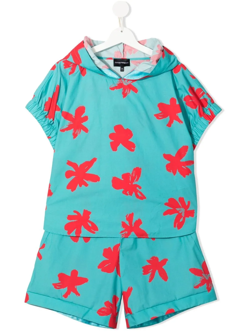 

Emporio Armani Kids graphic-print two-piece set - Green