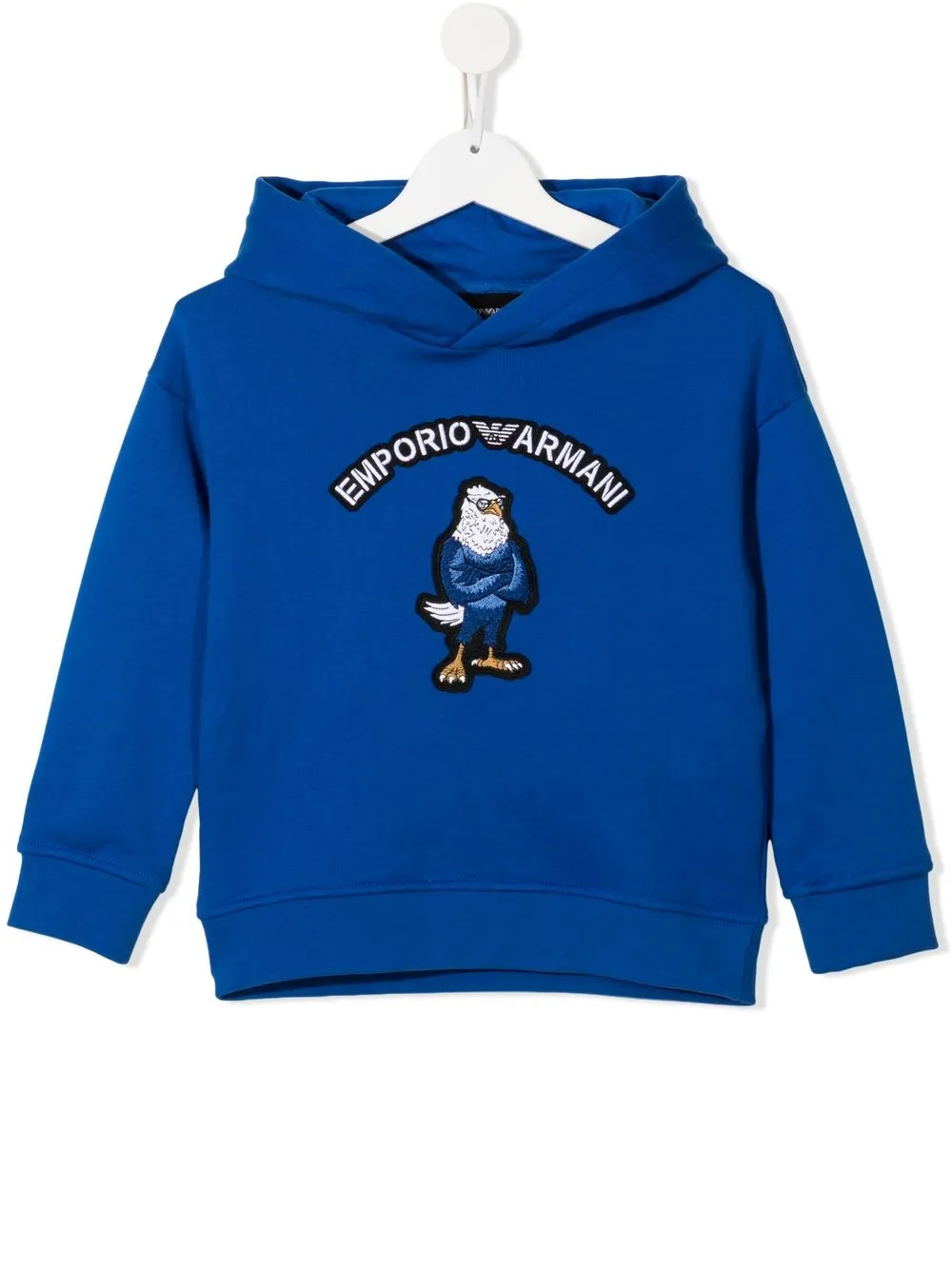 

Emporio Armani Kids hoodie con detalle de parche - Azul