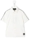 Emporio Armani Kids pipe-trim detail shirt - White