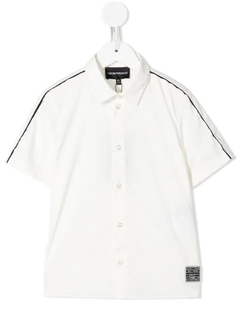 Emporio Armani Kids pipe-trim detail shirt