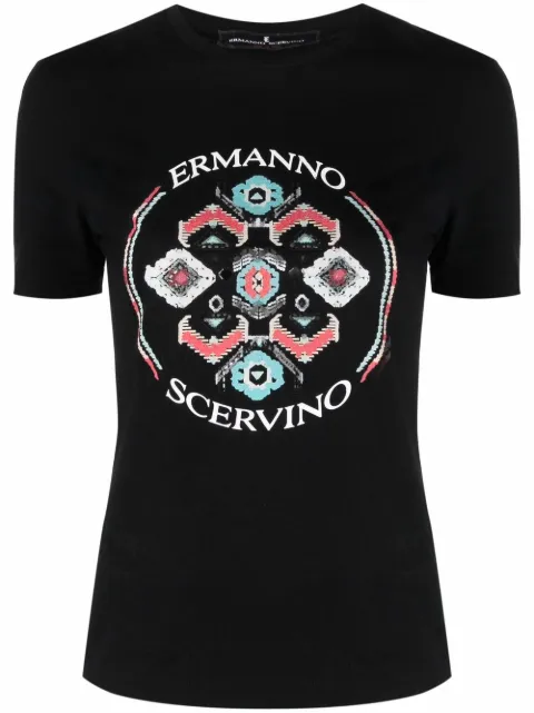 Ermanno Scervino playera con estampado abstracto
