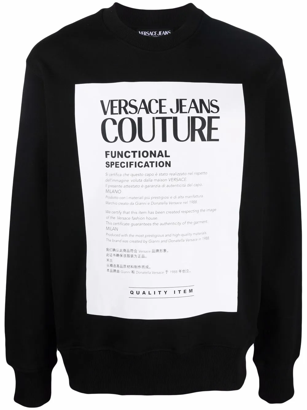 

Versace Jeans Couture suéter con logo estampado - Negro