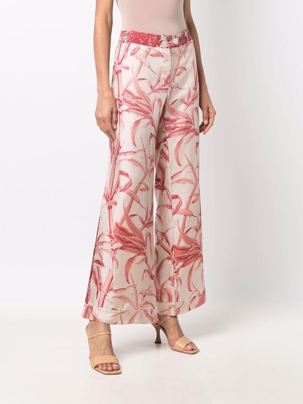 фото Pierre-louis mascia two-tone silk jacquard trousers