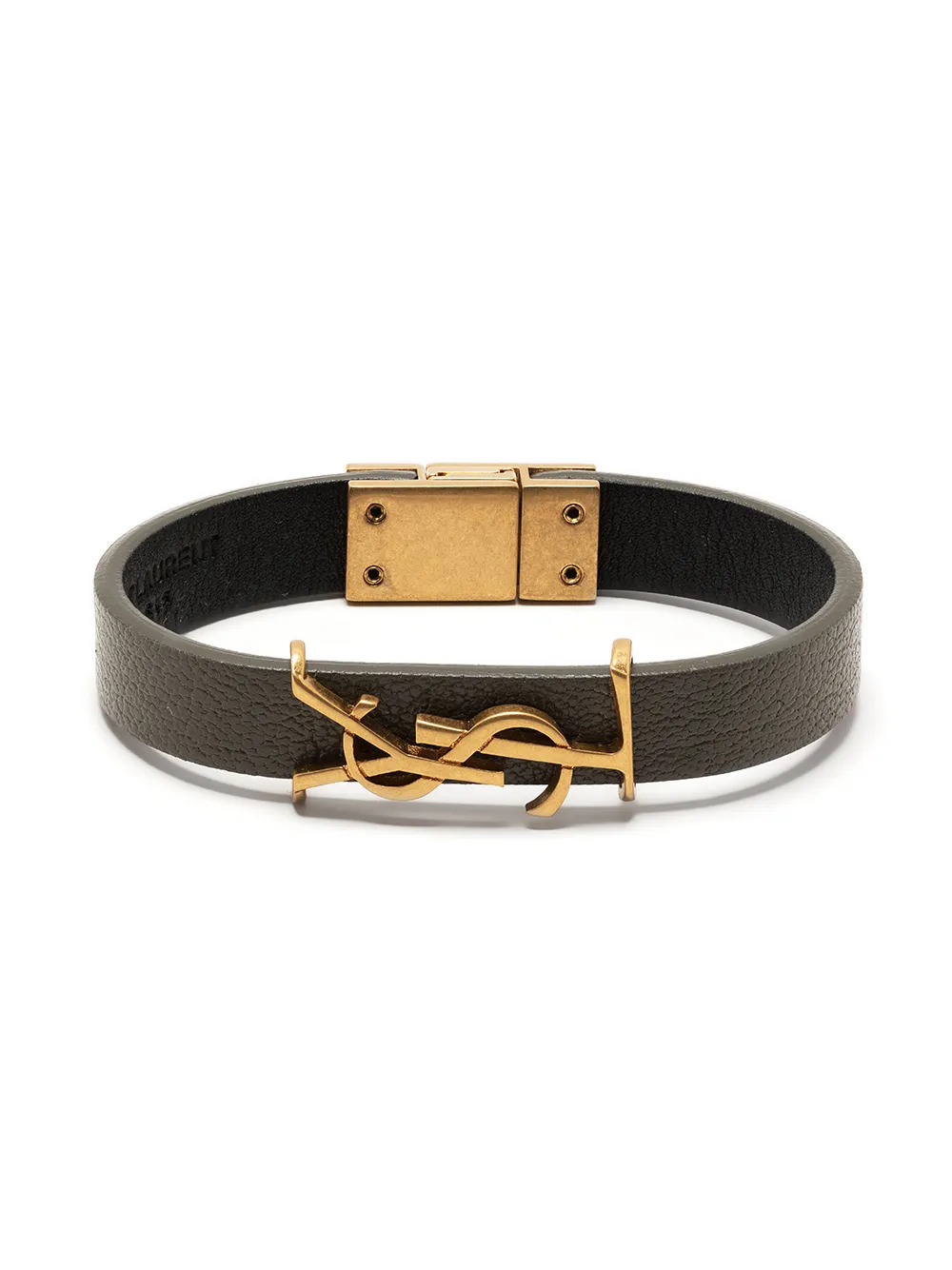 

Saint Laurent pulsera YSL con aplique del logo - Marrón