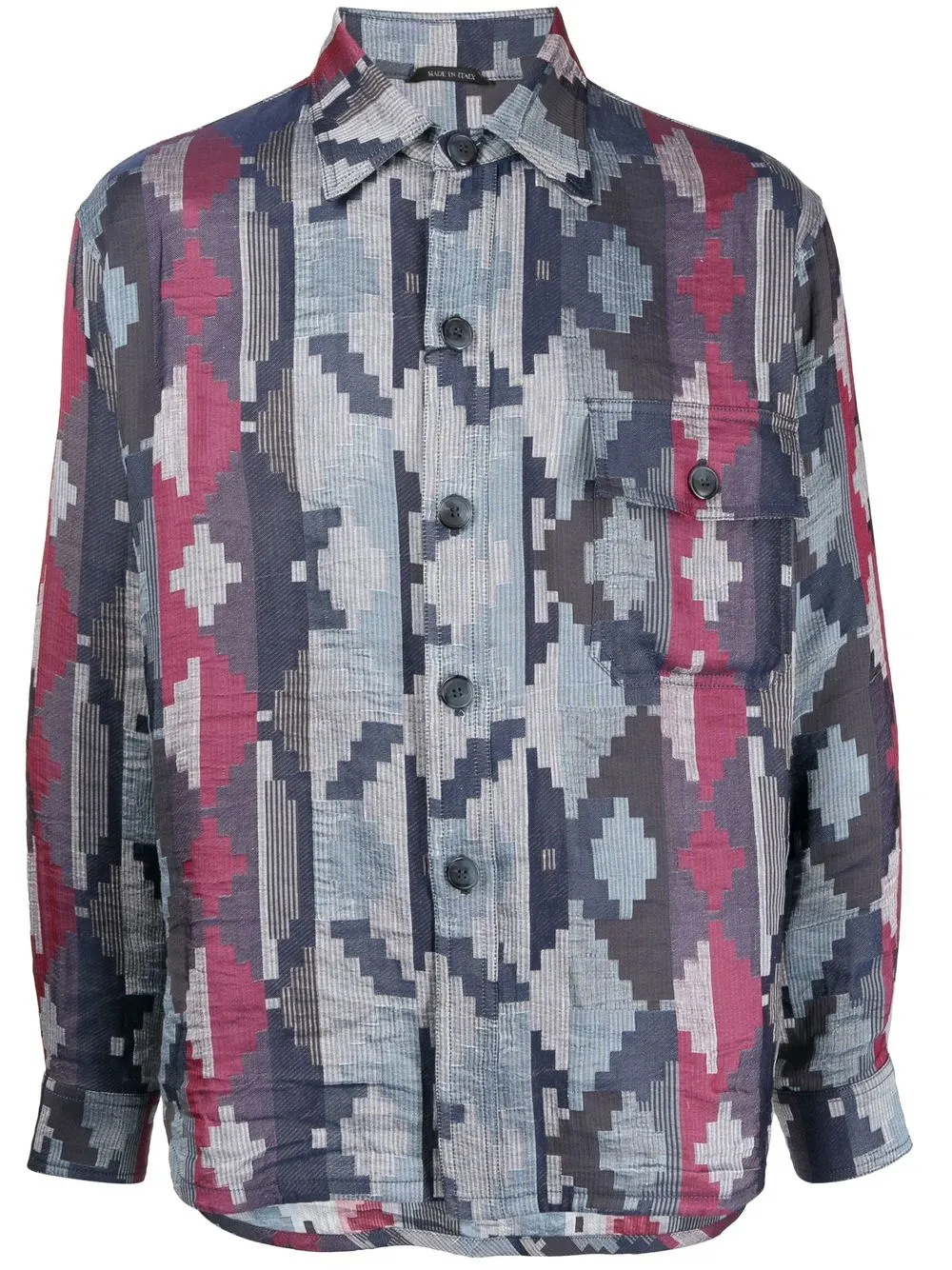 

Giorgio Armani chamarra con estampado geométrico - Multicolor