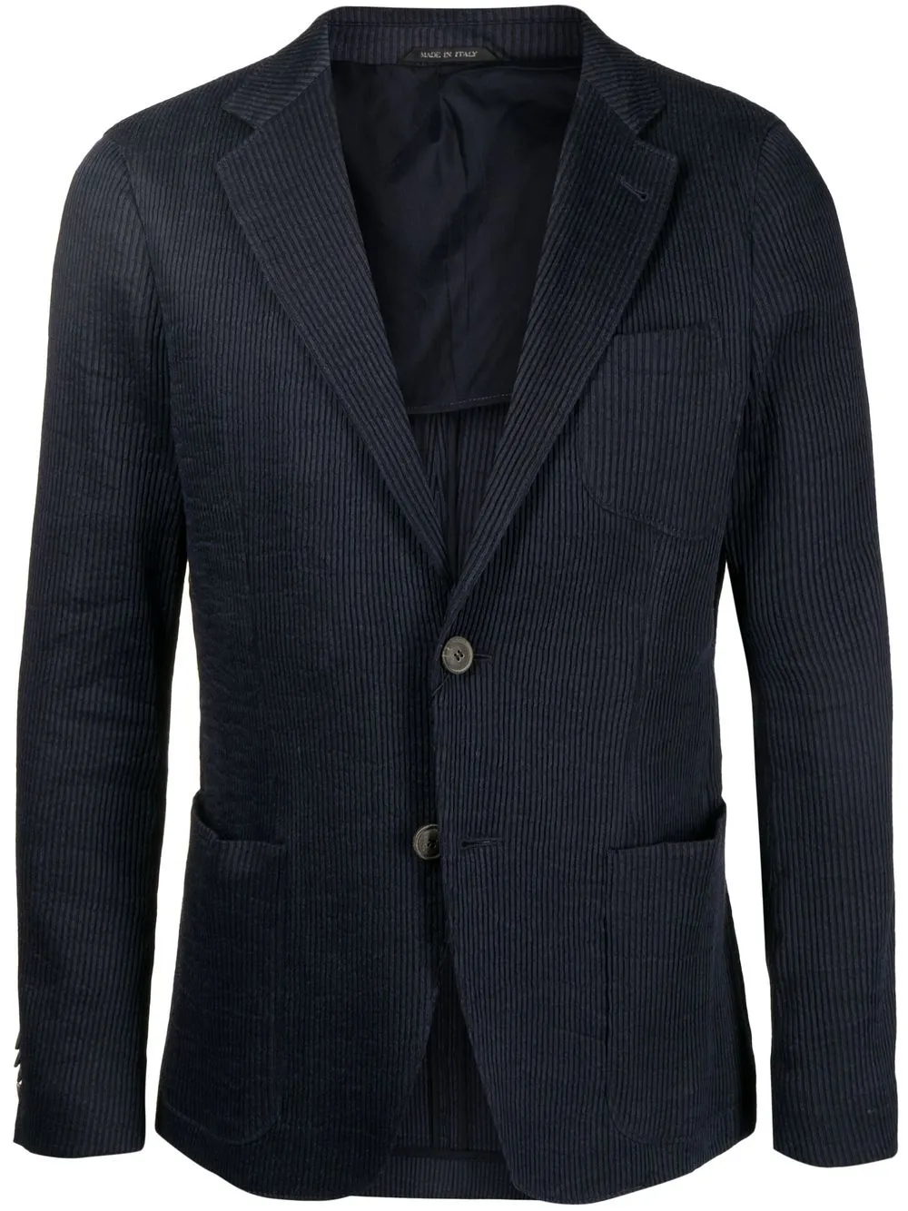 

Giorgio Armani blazer de pana con botones - Azul