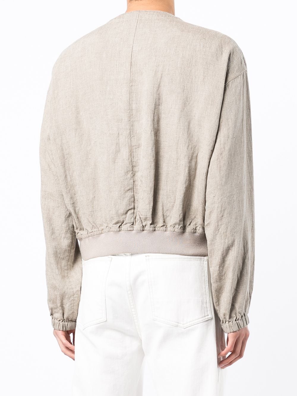 Giorgio Armani pocket-detail Linen Bomber Jacket - Farfetch