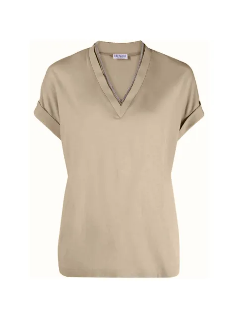 Brunello Cucinelli V-neck stretch-cotton T-shirt