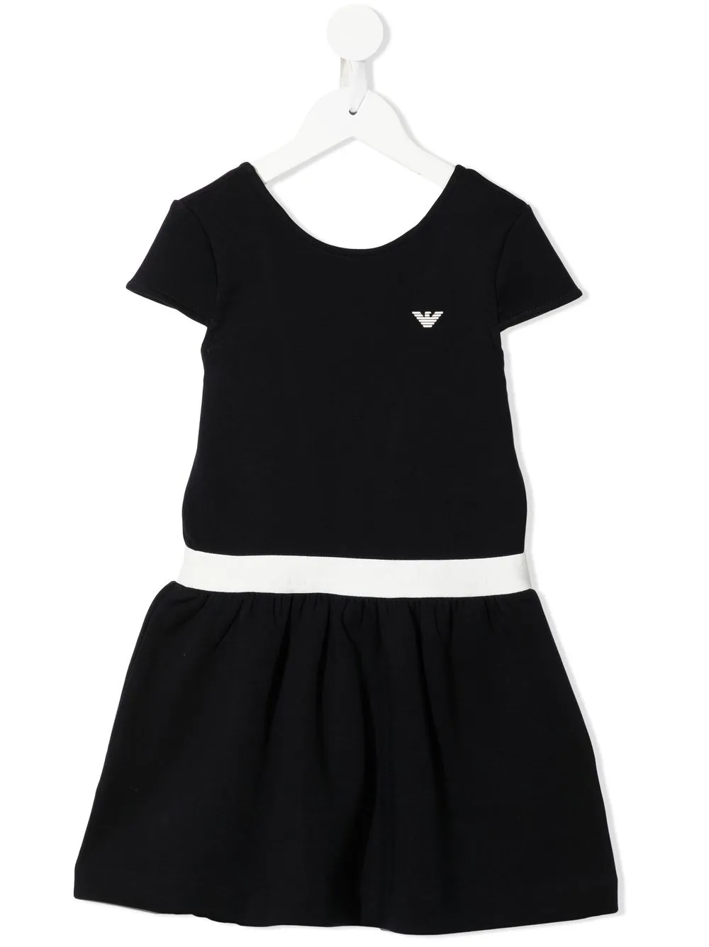 

Emporio Armani Kids vestido con logo estampado - Negro