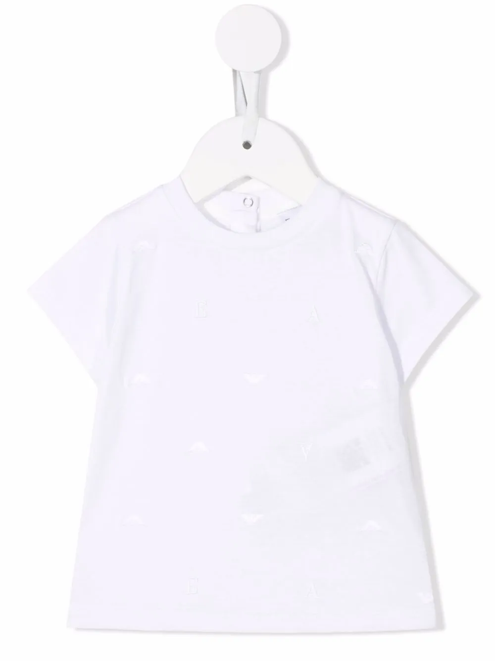 

Emporio Armani Kids playera con logo bordado - Blanco