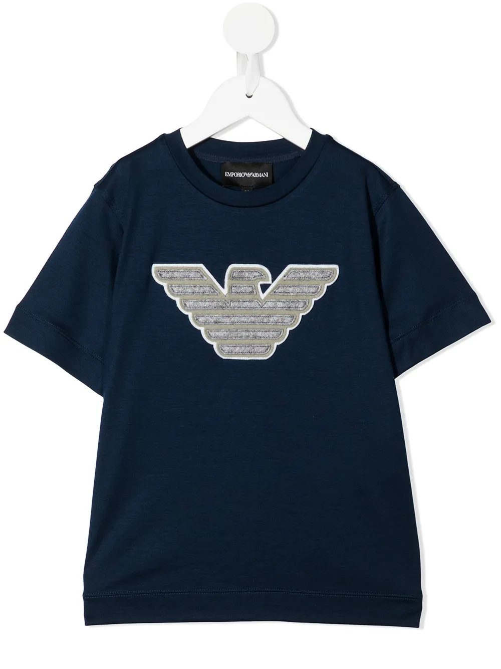 

Emporio Armani Kids playera con parche del logo - Azul