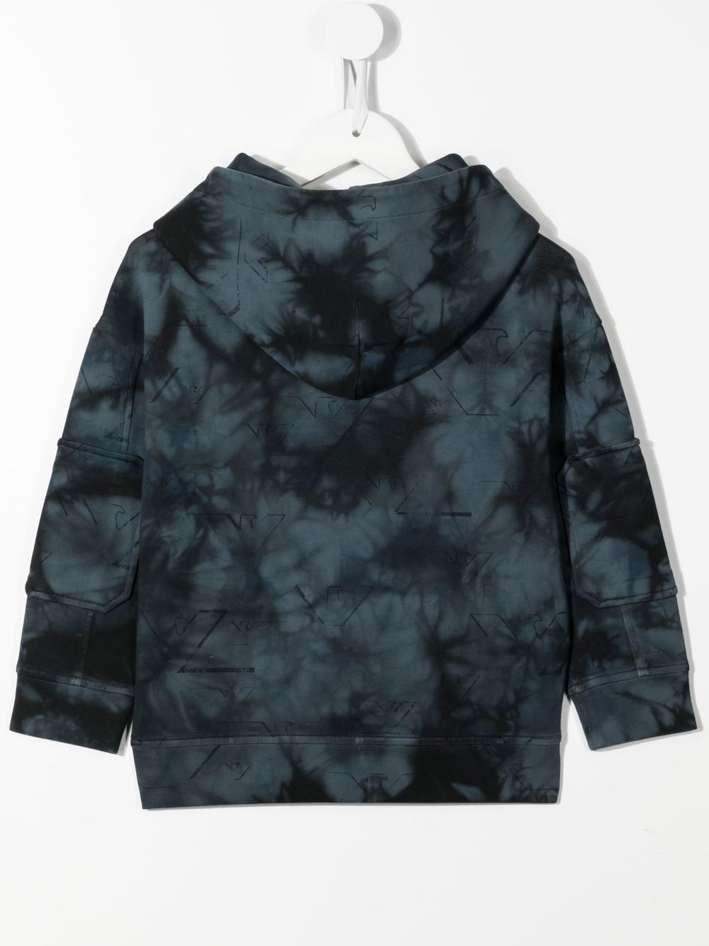 Emporio Armani Kids Hoodie met tie-dye print - Groen