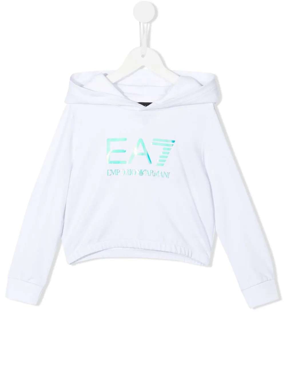 

Ea7 Emporio Armani EA7 logo-print hoodie - White