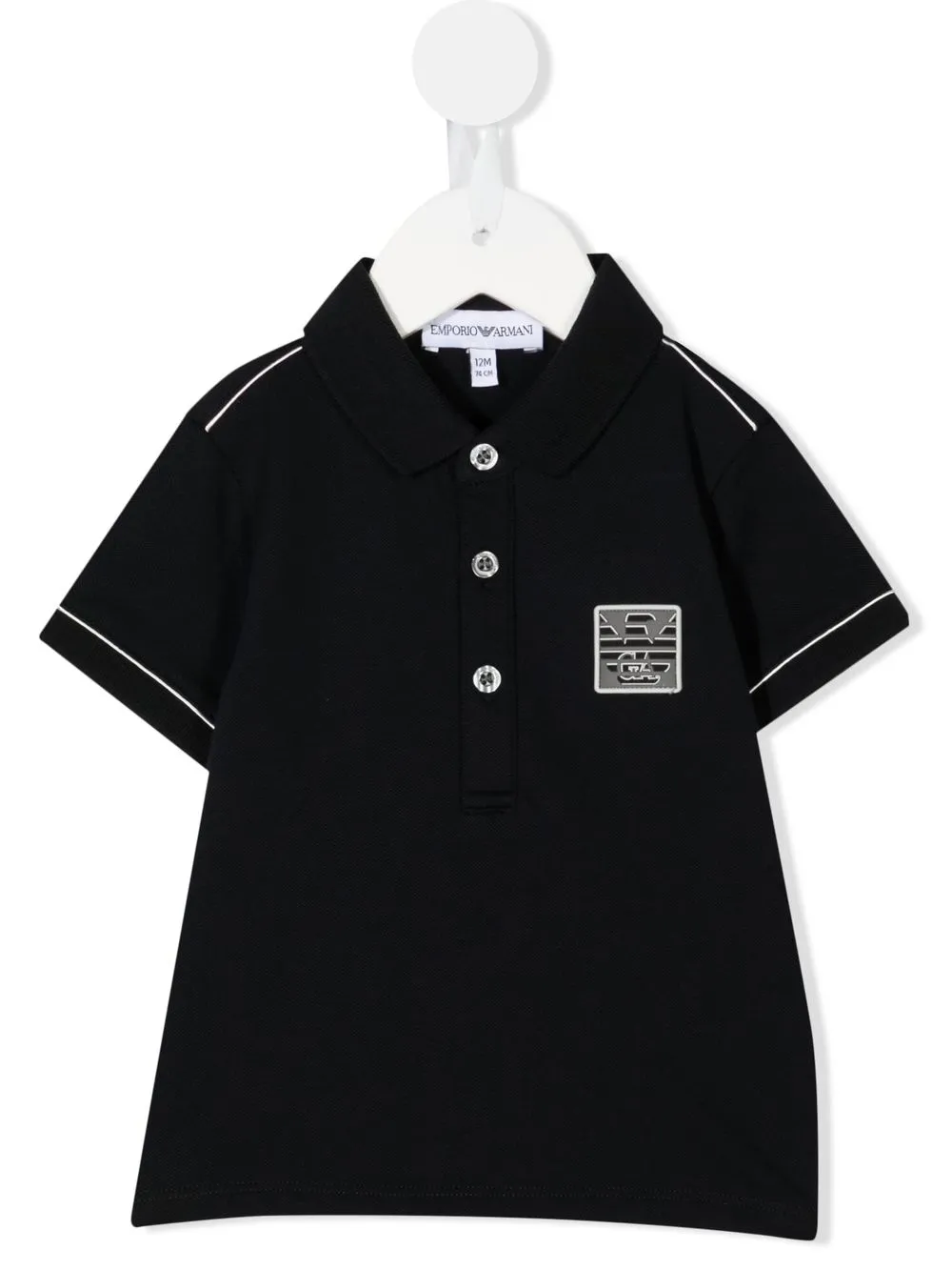 

Emporio Armani Kids chest logo-patch polo shirt - Blue