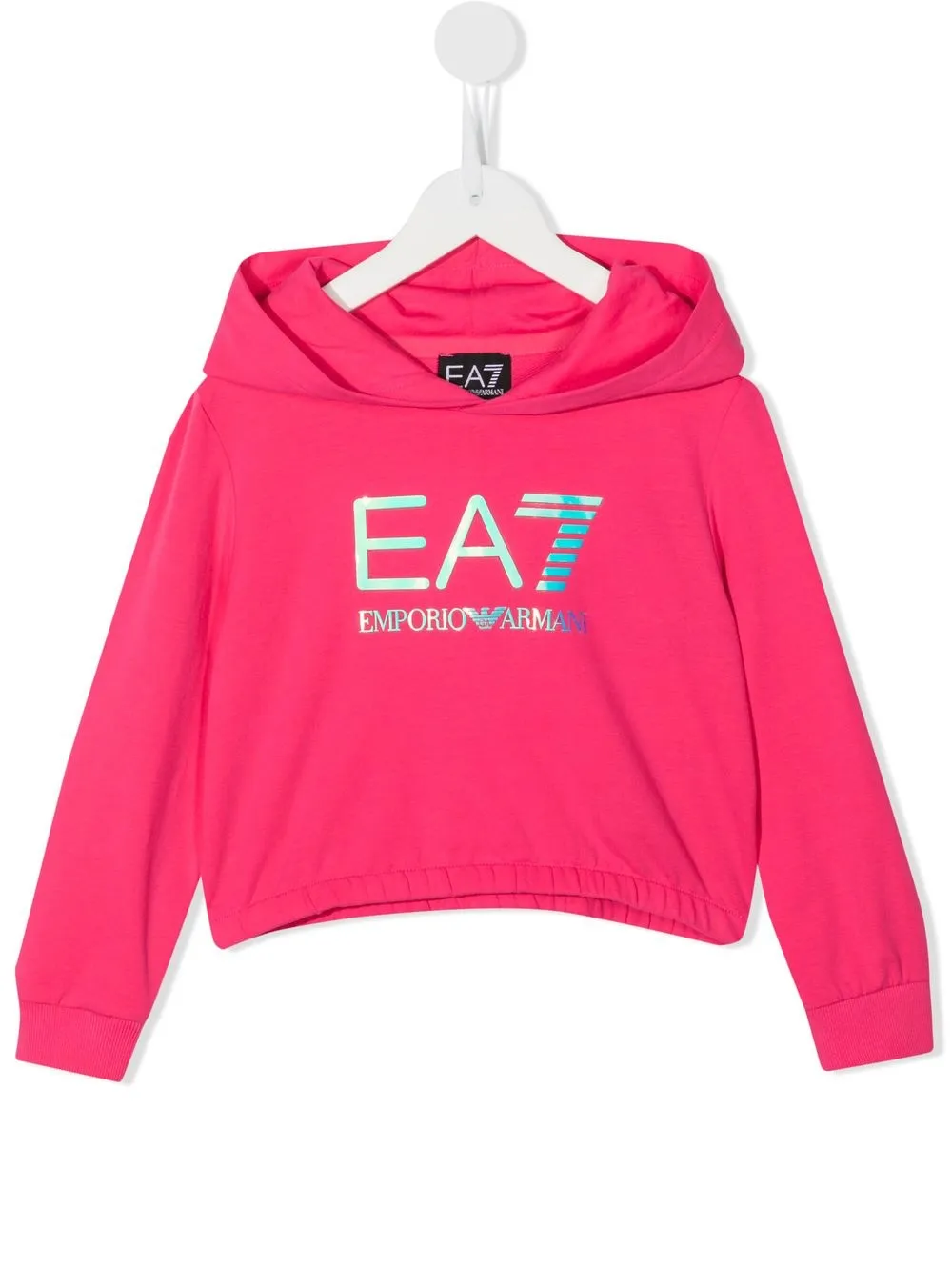 

Ea7 Emporio Armani hoodie con logo estampado - Rosado