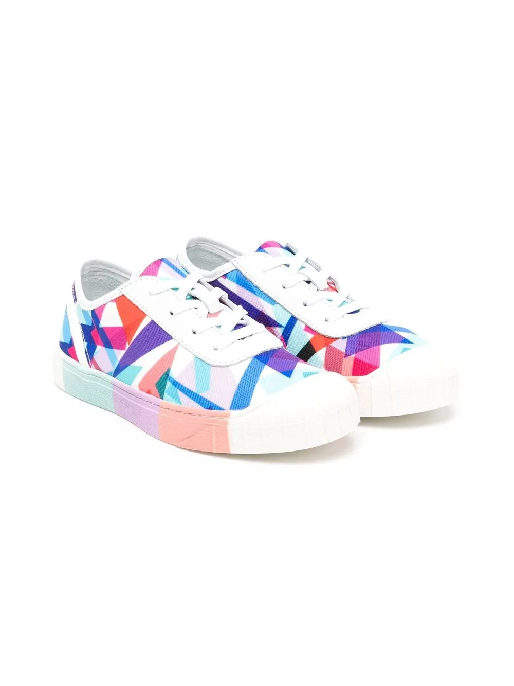 

Emporio Armani Kids tenis bajos con agujetas - Multicolor