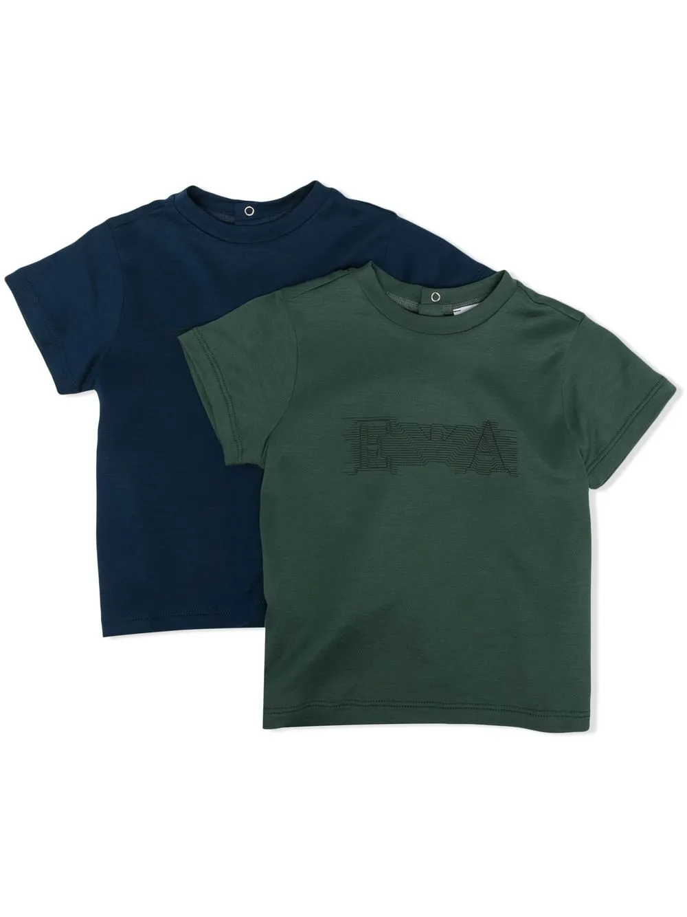 

Emporio Armani Kids pack de dos playeras con logo - Verde