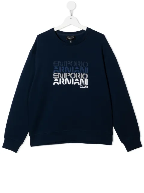 Emporio Armani Kids logo-print long-sleeve sweatshirt 