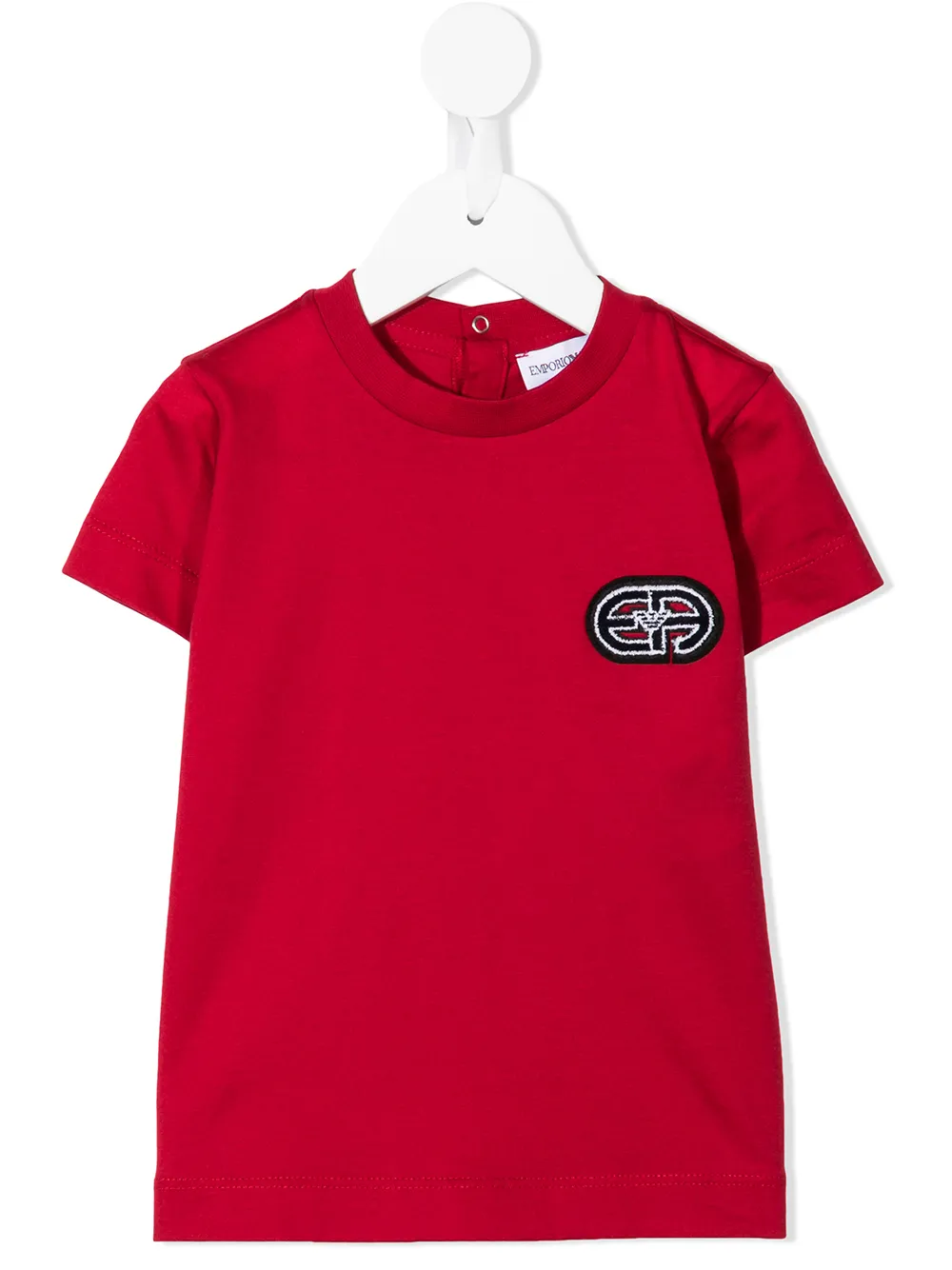 

Emporio Armani Kids playera con parche del logo - Rojo