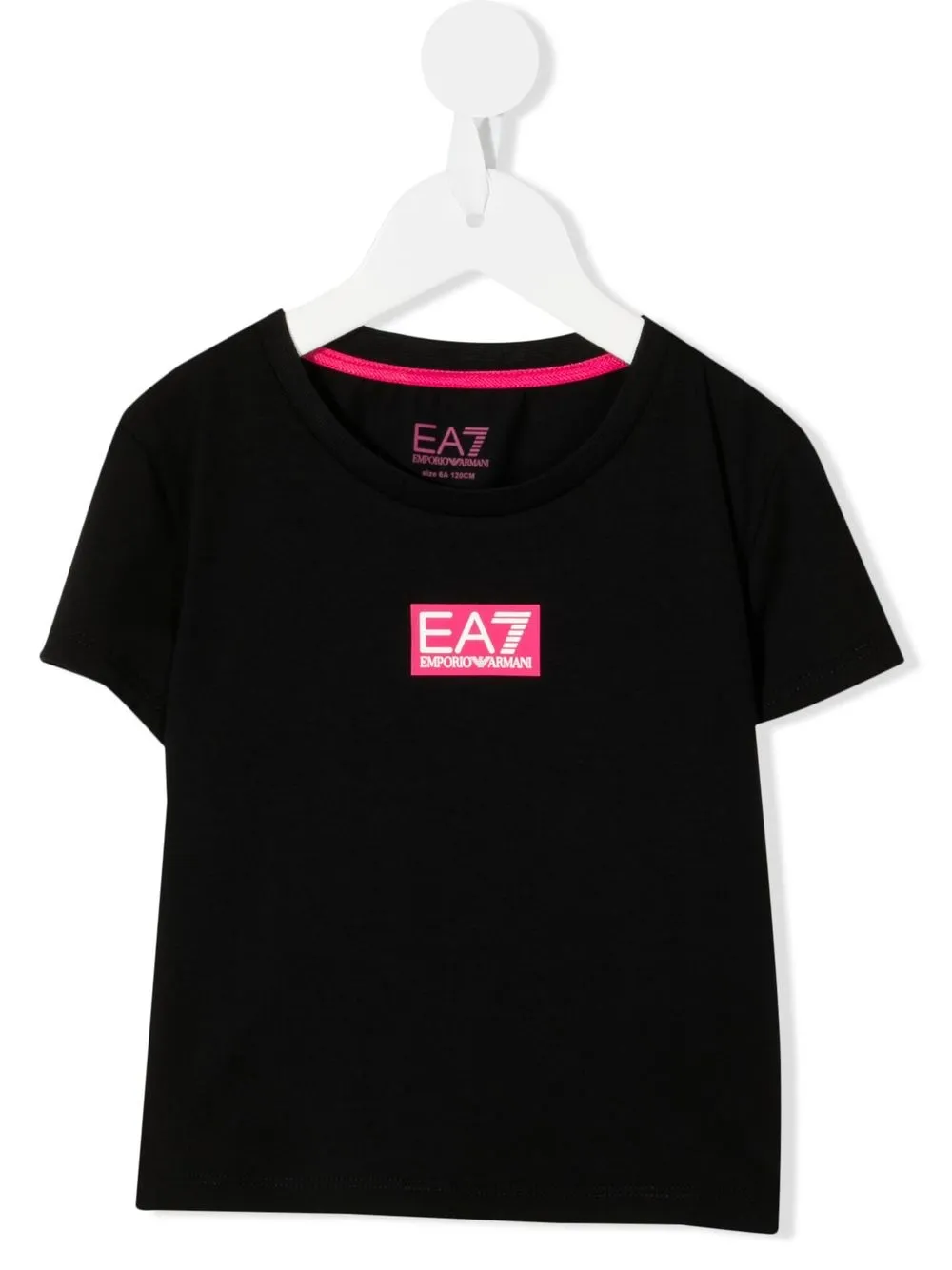 

Ea7 Emporio Armani playera con franja del logo - Negro