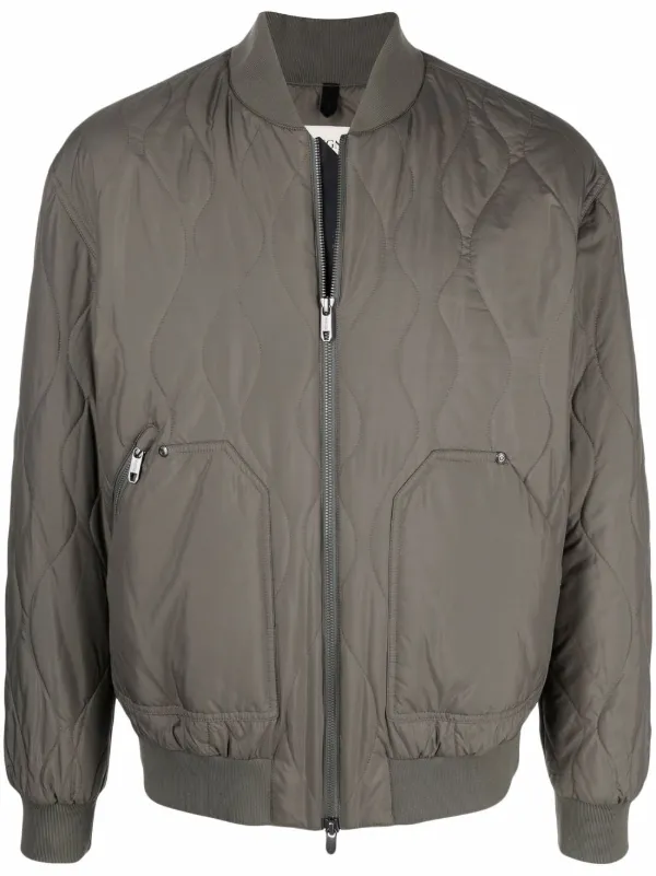 Zegna quilted-finish Bomber Jacket 