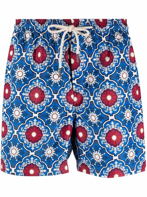 Short de bain à imprimé géométrique - PENINSULA SWIMWEAR - Modalova
