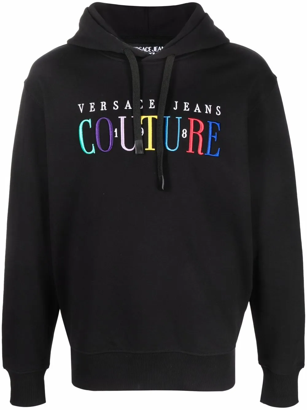

Versace Jeans Couture hoodie con logo bordado - Negro