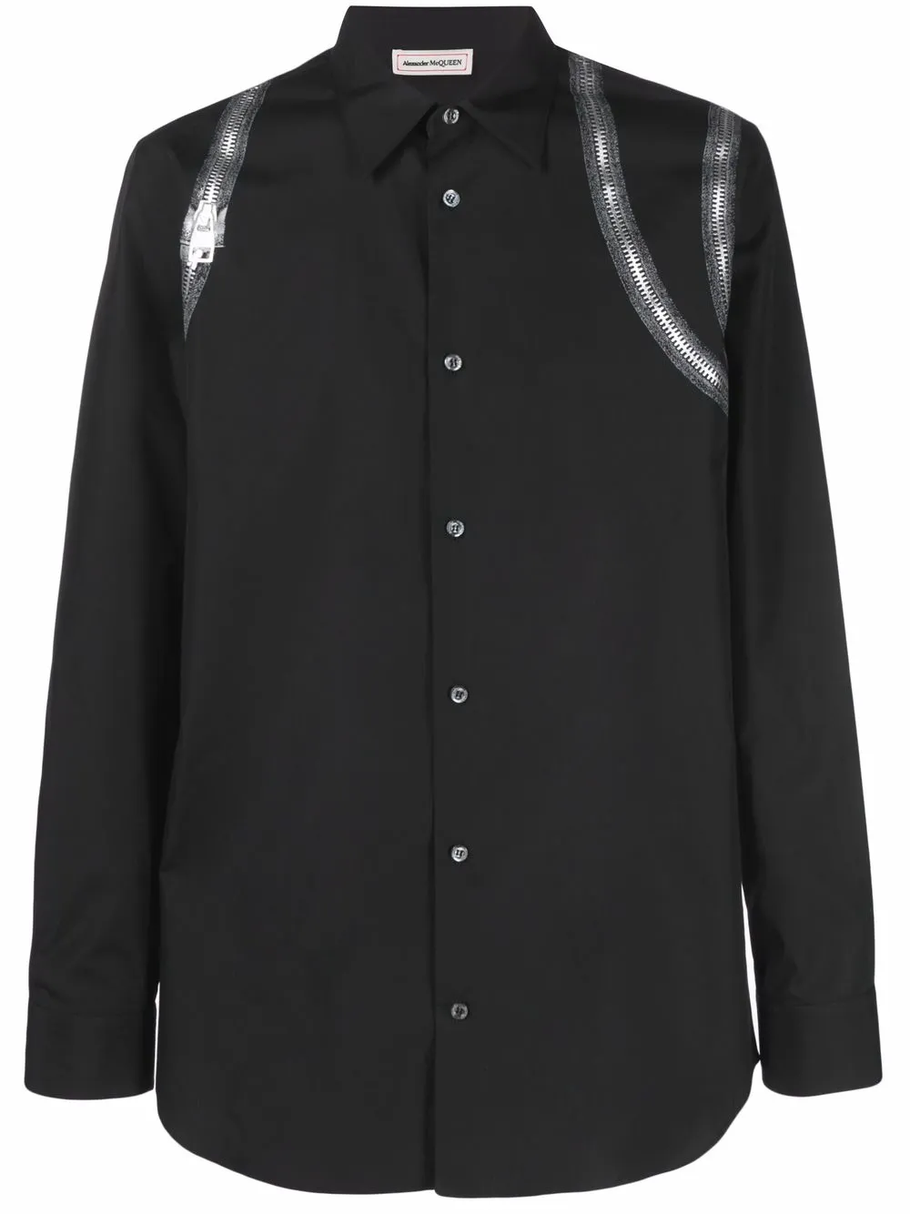 

Alexander McQueen graphic-print cotton shirt - Black