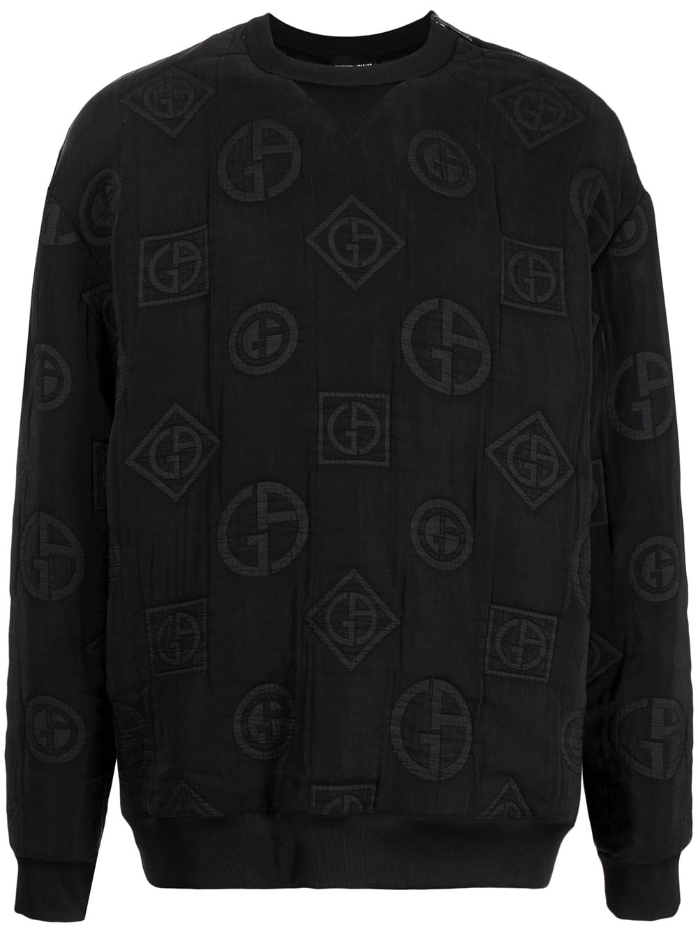 

Giorgio Armani sudadera con logo bordado - Negro