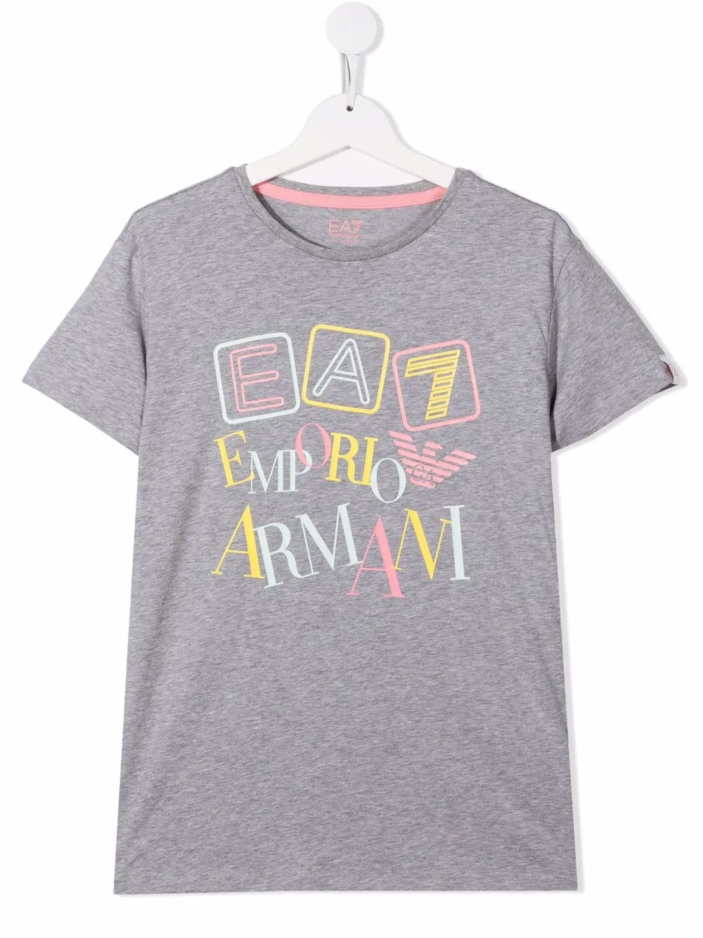 

Ea7 Emporio Armani TEEN logo-print T-shirt - Grey