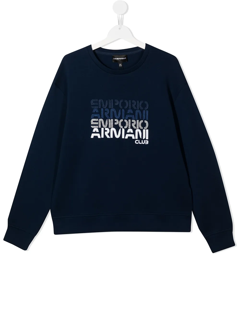 

Emporio Armani Kids logo-print long-sleeve sweatshirt - Blue