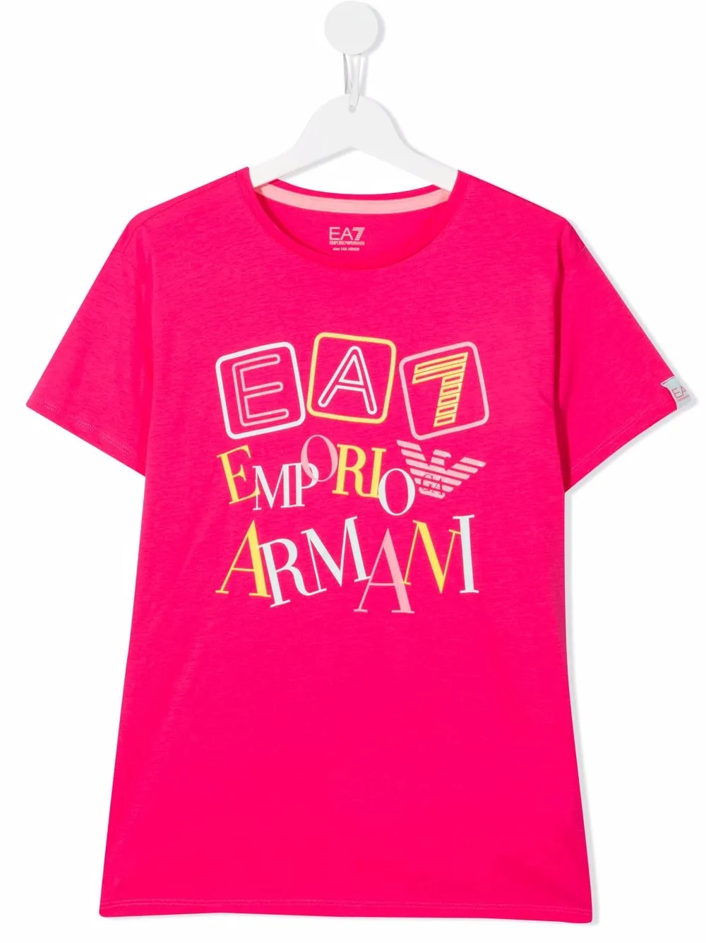 

Ea7 Emporio Armani playera con logo estampado - Rosado